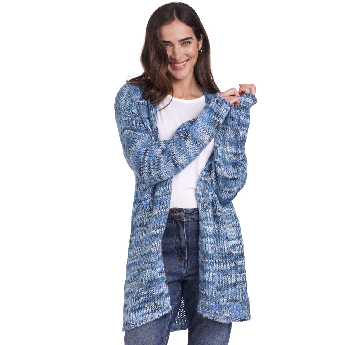 Damen Strickjacke mit Effektgarn