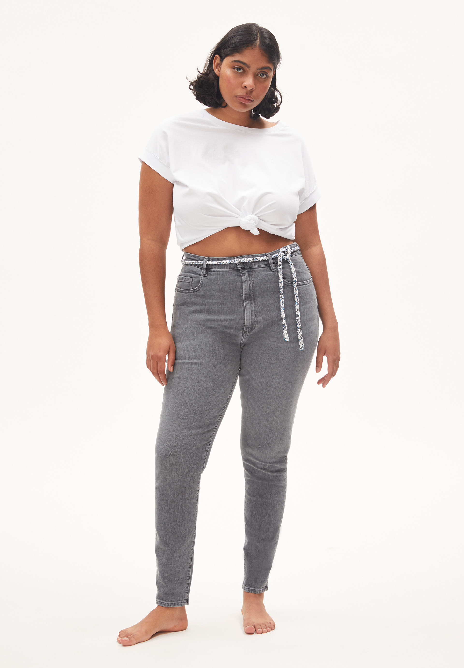 Skinny Leg High Waist aus Bio-Baumwoll Mix
