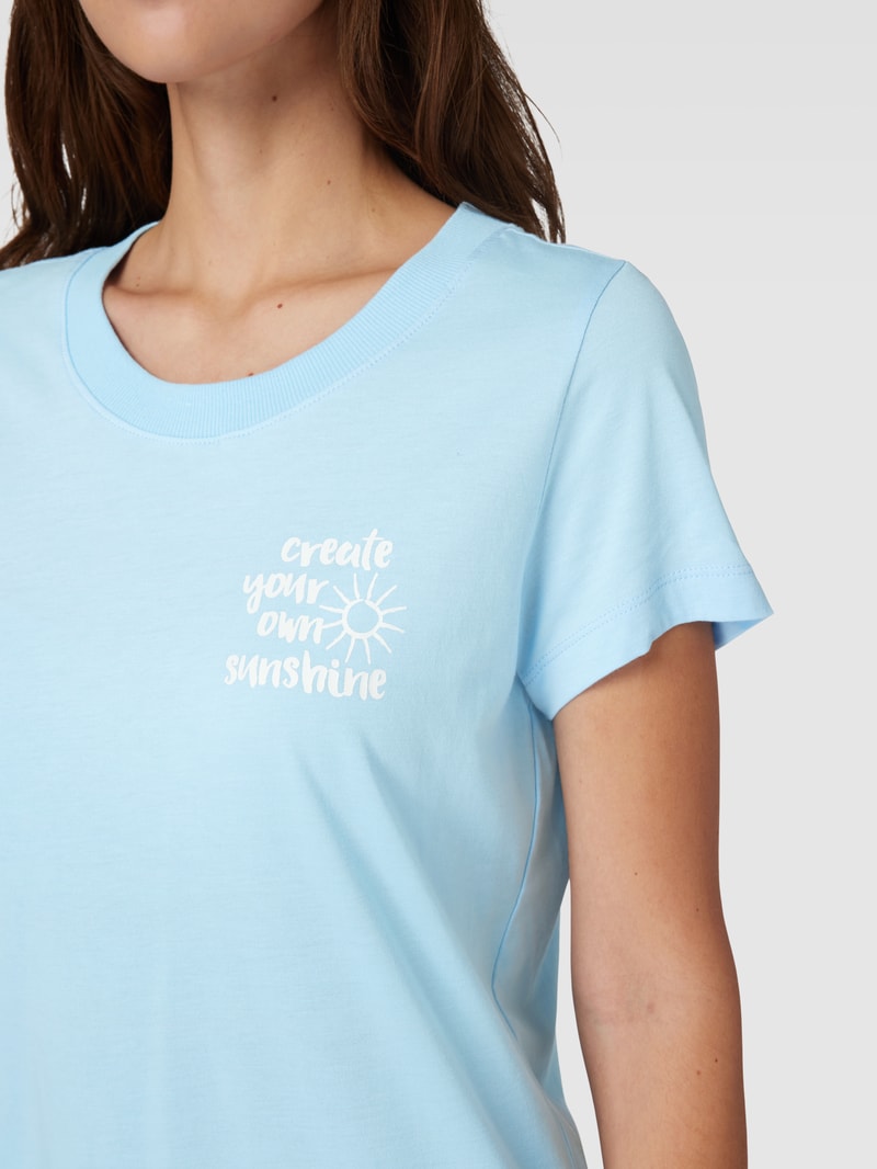 T-Shirt mit Statement-Print in blau
