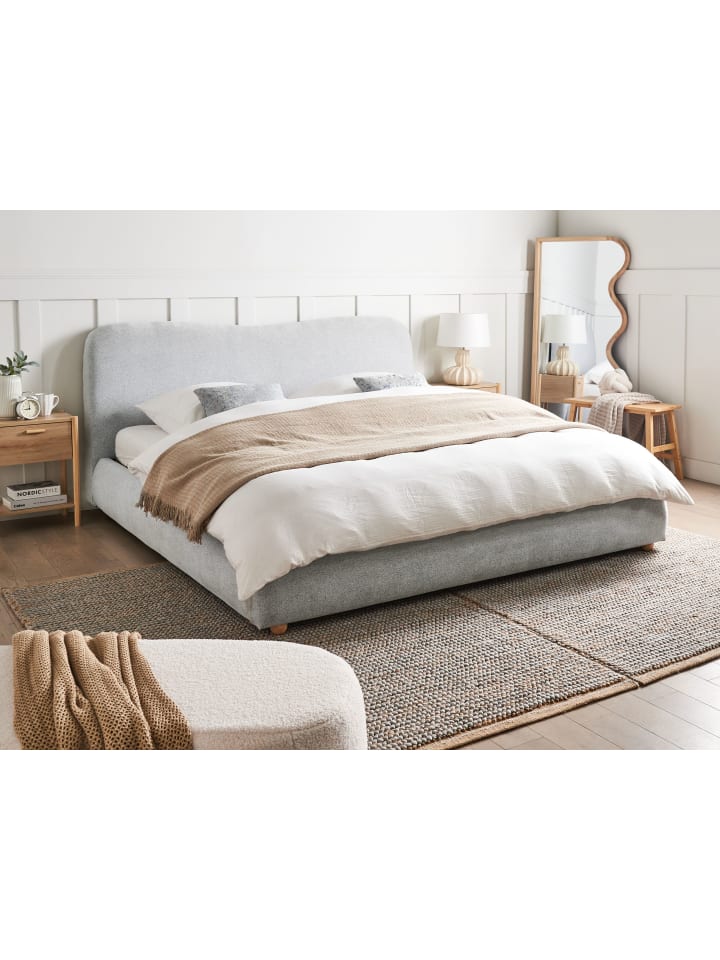 Beliani Doppelbett BLAGNAC in Grau - (W) 200 x (H) 98 x (L) 228 cm günstig kaufen onesize