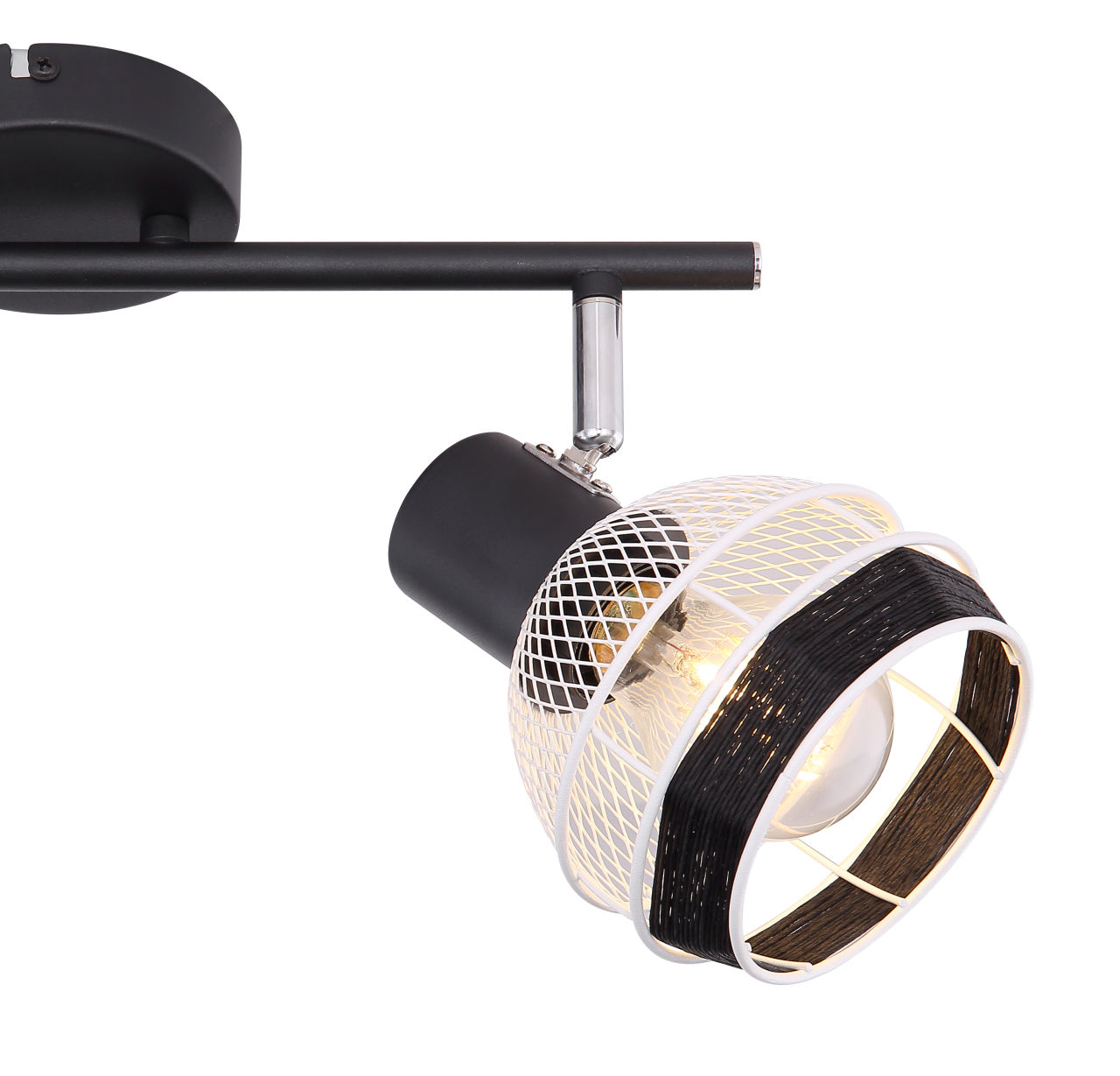Globo Lighting - GRIDDY - Strahler Metall schwarz matt, 2x E27