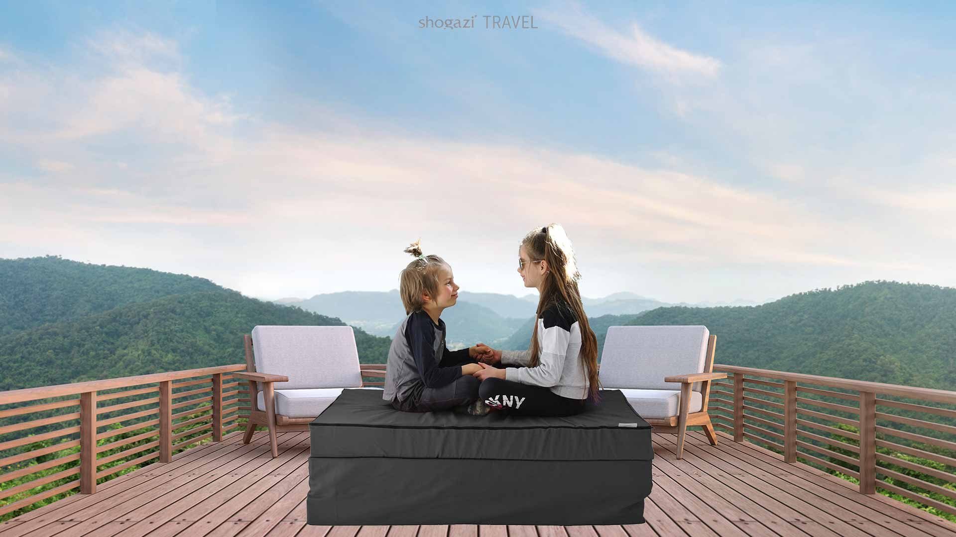 Klappmatratze Luxus Gästematratze, shogazi ®, 12 cm hoch, 3-teilige mit abnehmbarem Bezug, Maße: 120x180cm
