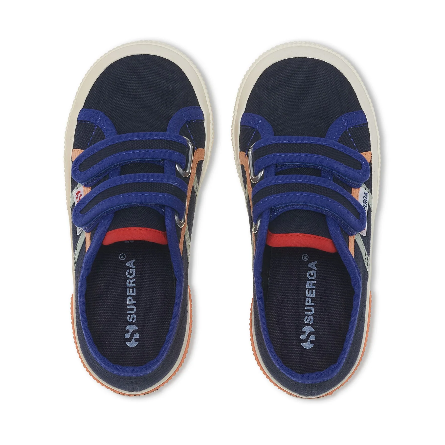 2750 KIDS STRAPS COLORBLOCKING-BLUE NAVY-BLUE SPECTRUM RED