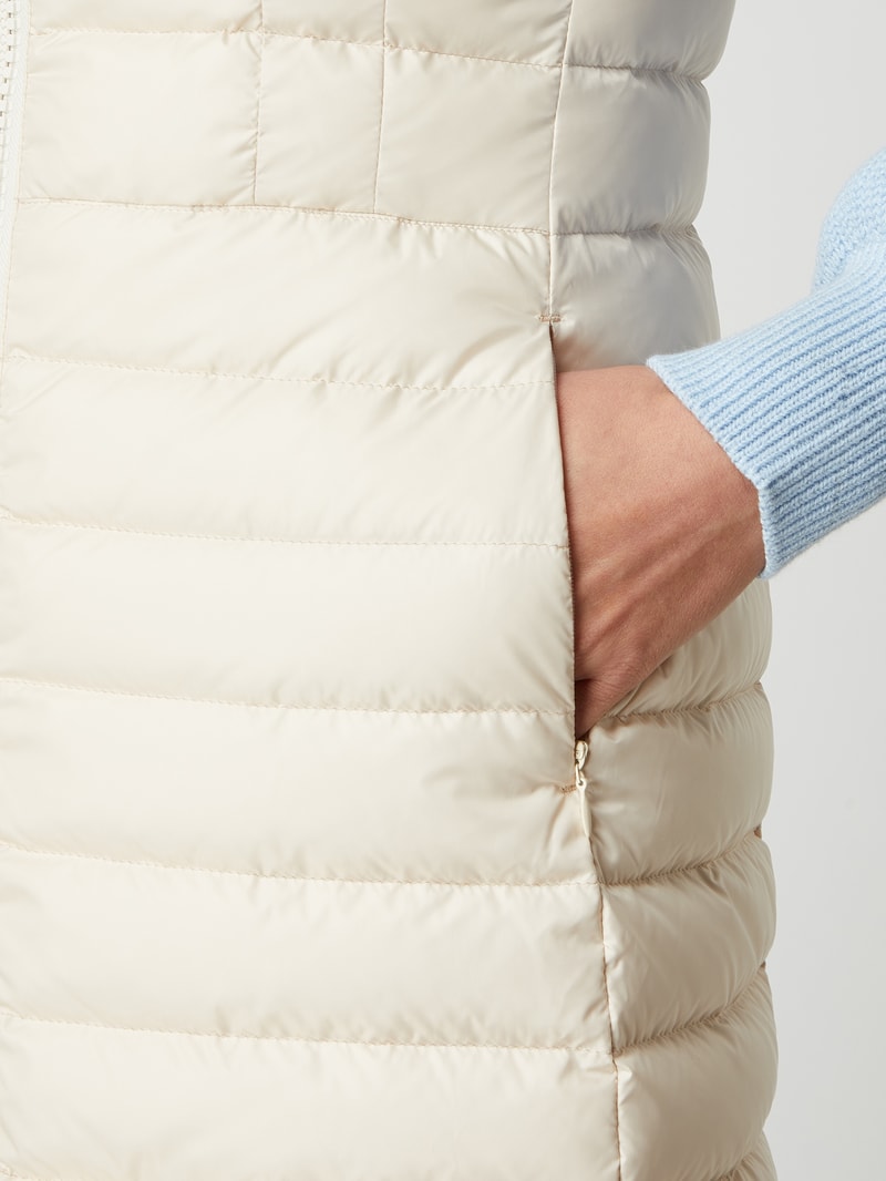 Light-Daunenweste mit Zweiwege-Reißverschluss Modell 'Gigas' in offwhite meliert