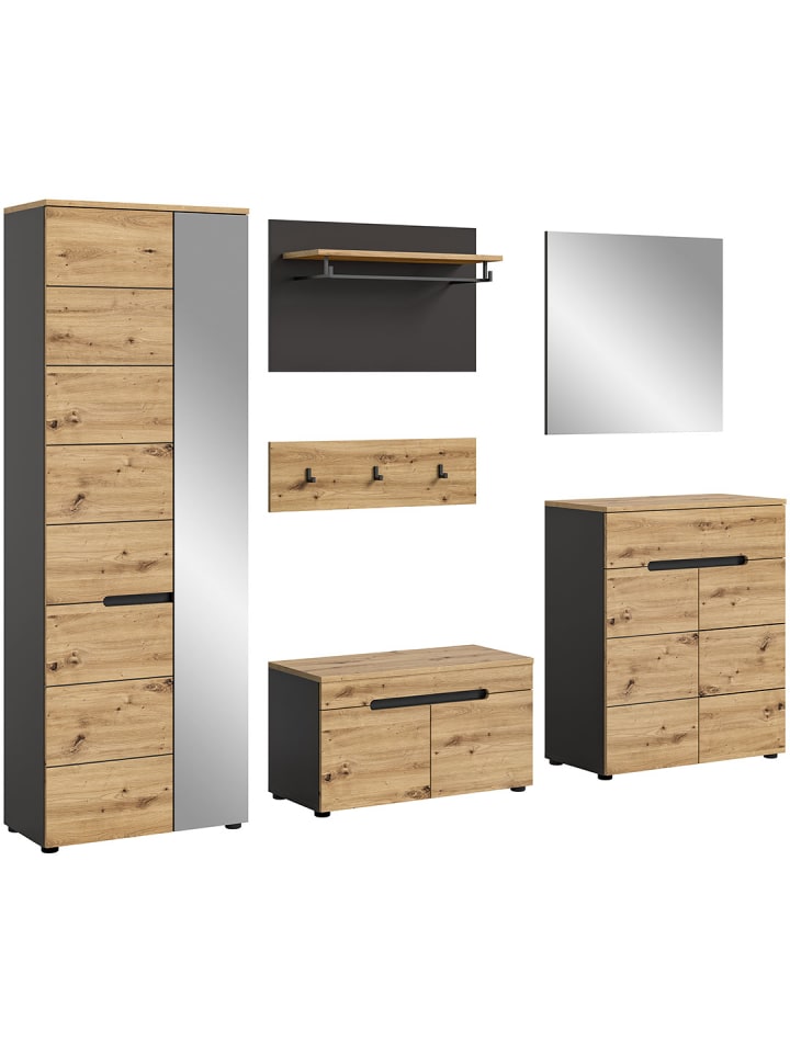 ebuy24 Garderobenmöbel Canu Eiche 255 x 37 cm günstig kaufen onesize