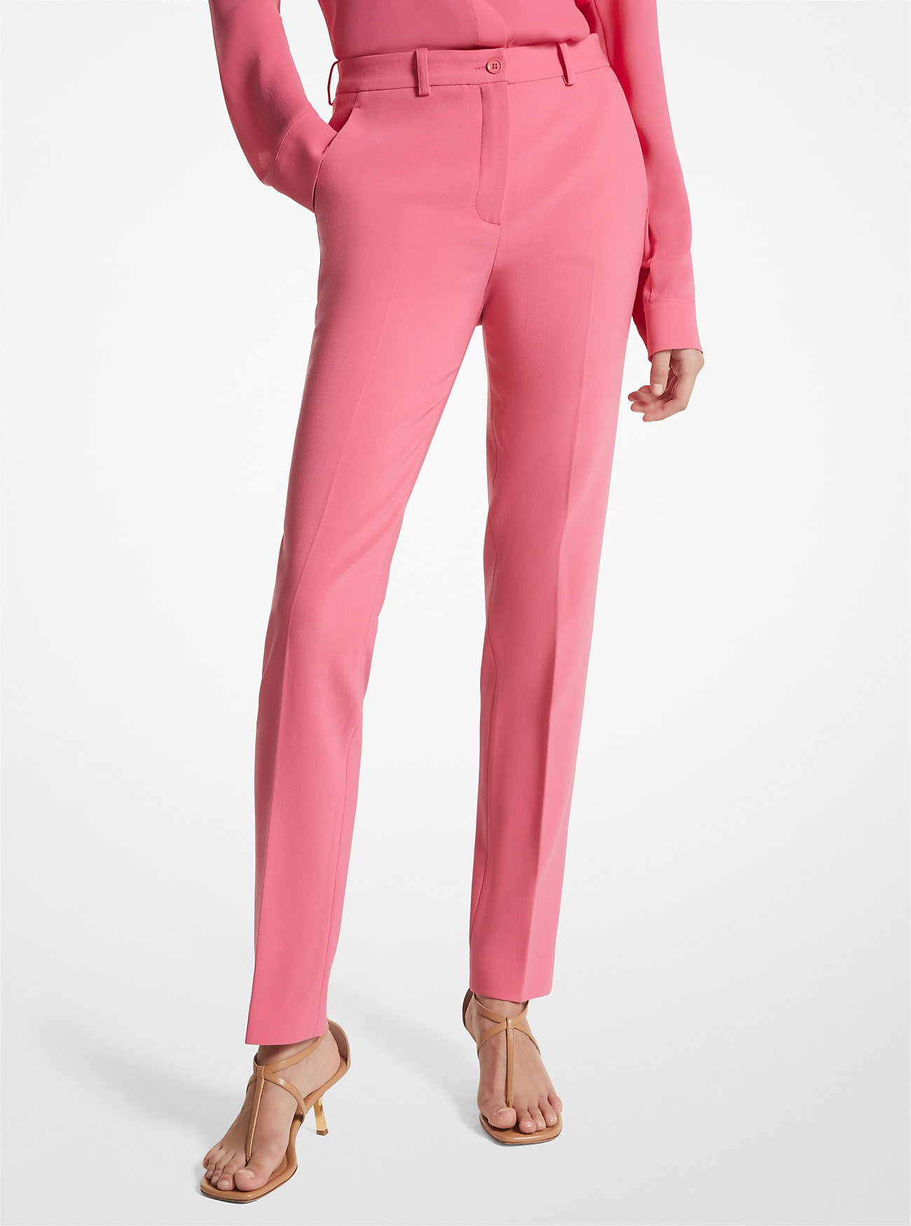 Spodnie Samantha Stretch Pebble Crepe - AZALEA