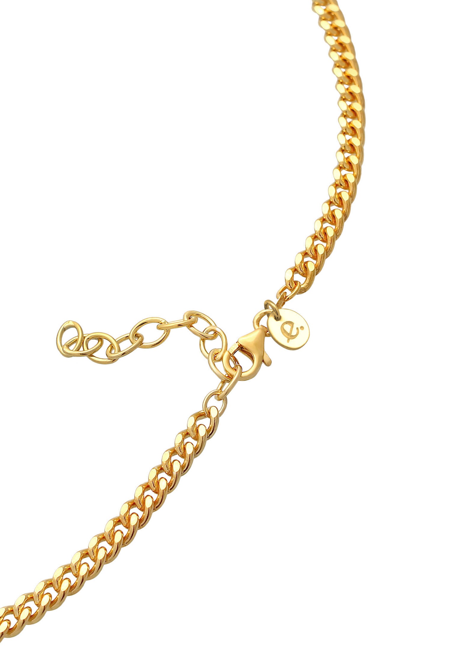 Elli PREMIUM Femme Choker Curb Chain Basic Noble Classic Blogger i 925 sterling sølv