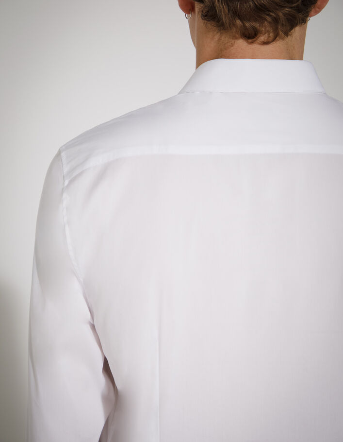 Chemise SLIM blanche avec ligne noire BasIKKS Homme