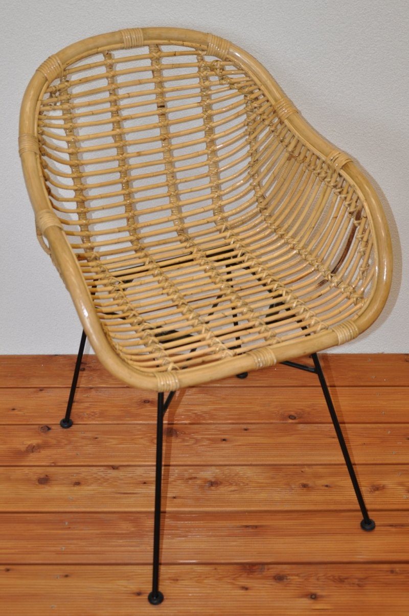 Rattani Rattanstuhl Rattanstuhl, Rattansessel Alvov honigfarben, Rattan + Metall
