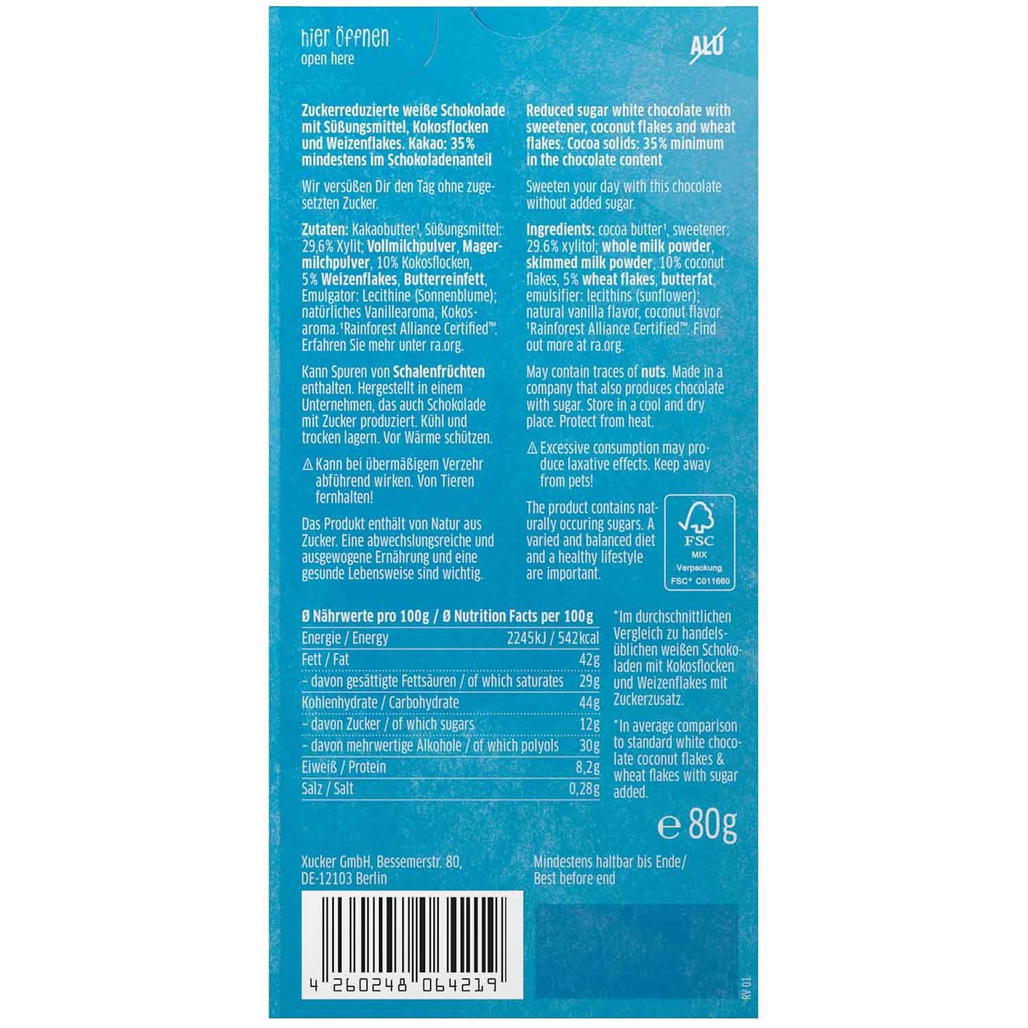 Xucker Kokos Flakes 80g