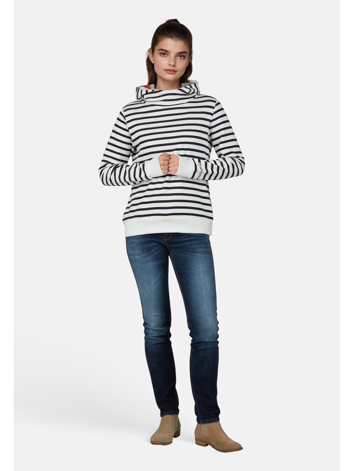 Salzhaut Hoodie TIUTEN in Navy Offwhite günstig kaufen