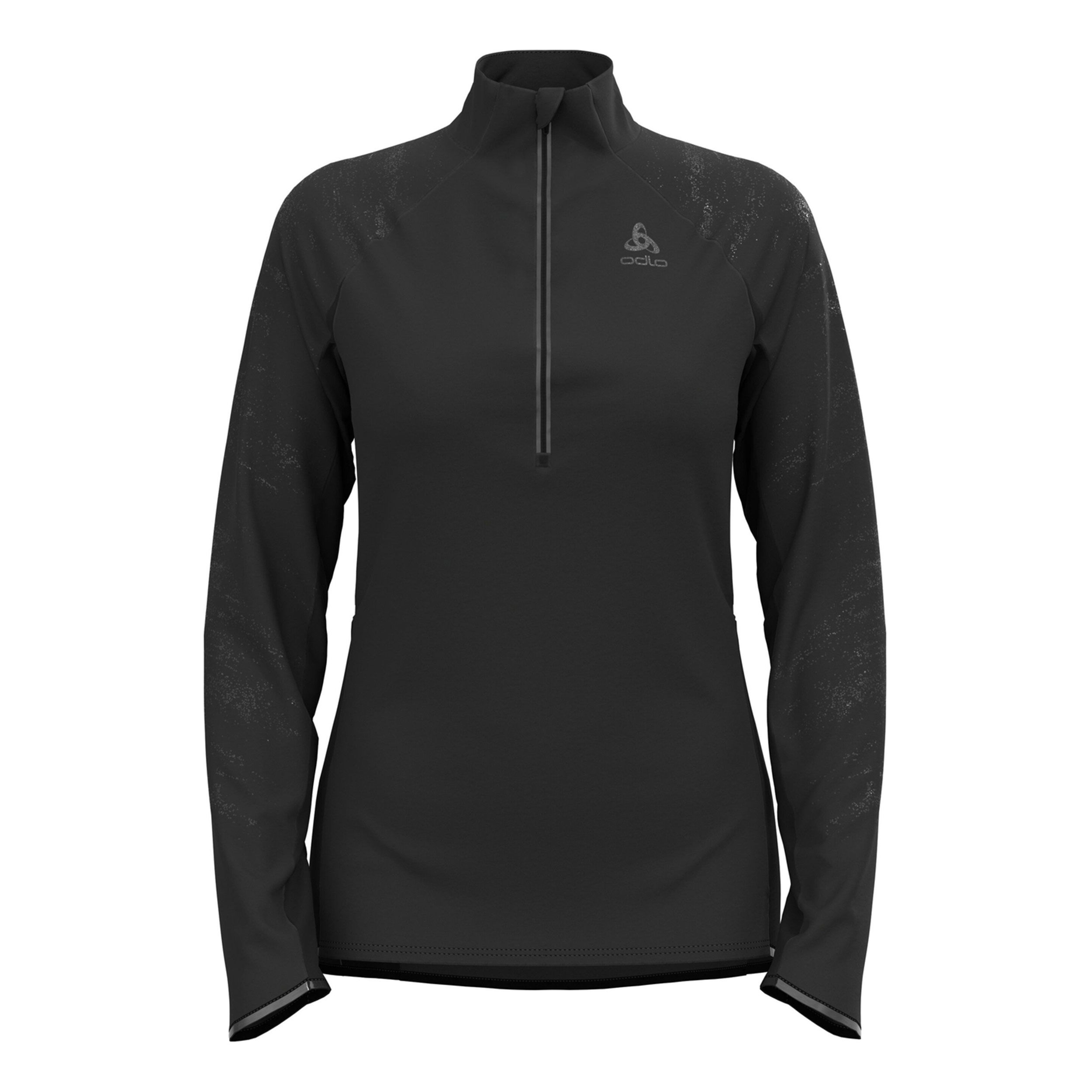 Zeroweight Ceramiwarm Reflective Mid Layer Half-Zip Lauftop Damen - Schwarz