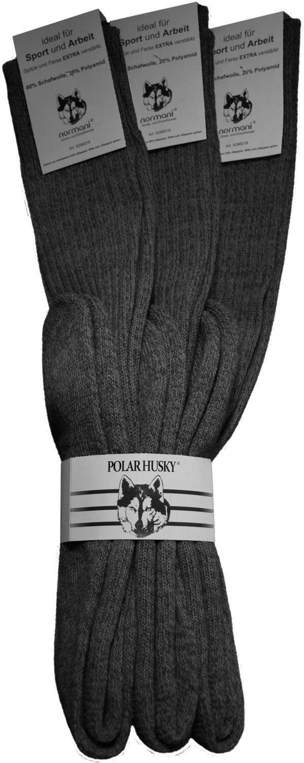 Polar Husky Kniestrümpfe 3 Paar Norweger-Kniestrümpfe (3 Paar) stabiles Material