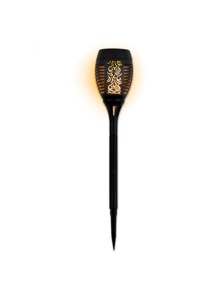 EASYmaxx Solar Fackel mit LED-Flammeneffekt - schwarz  Garten Deko günstig kaufen onesize