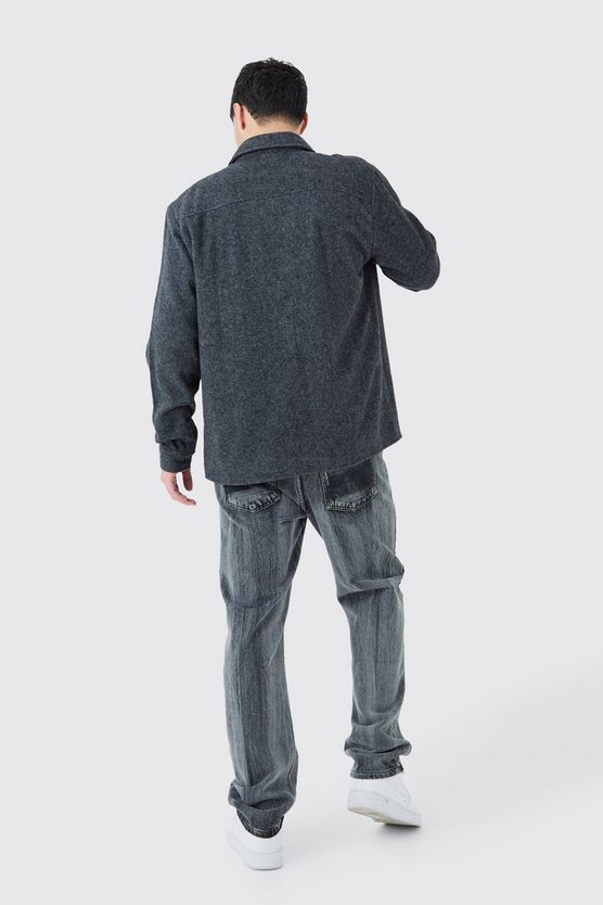 Einfaches Flannel-Overshirt