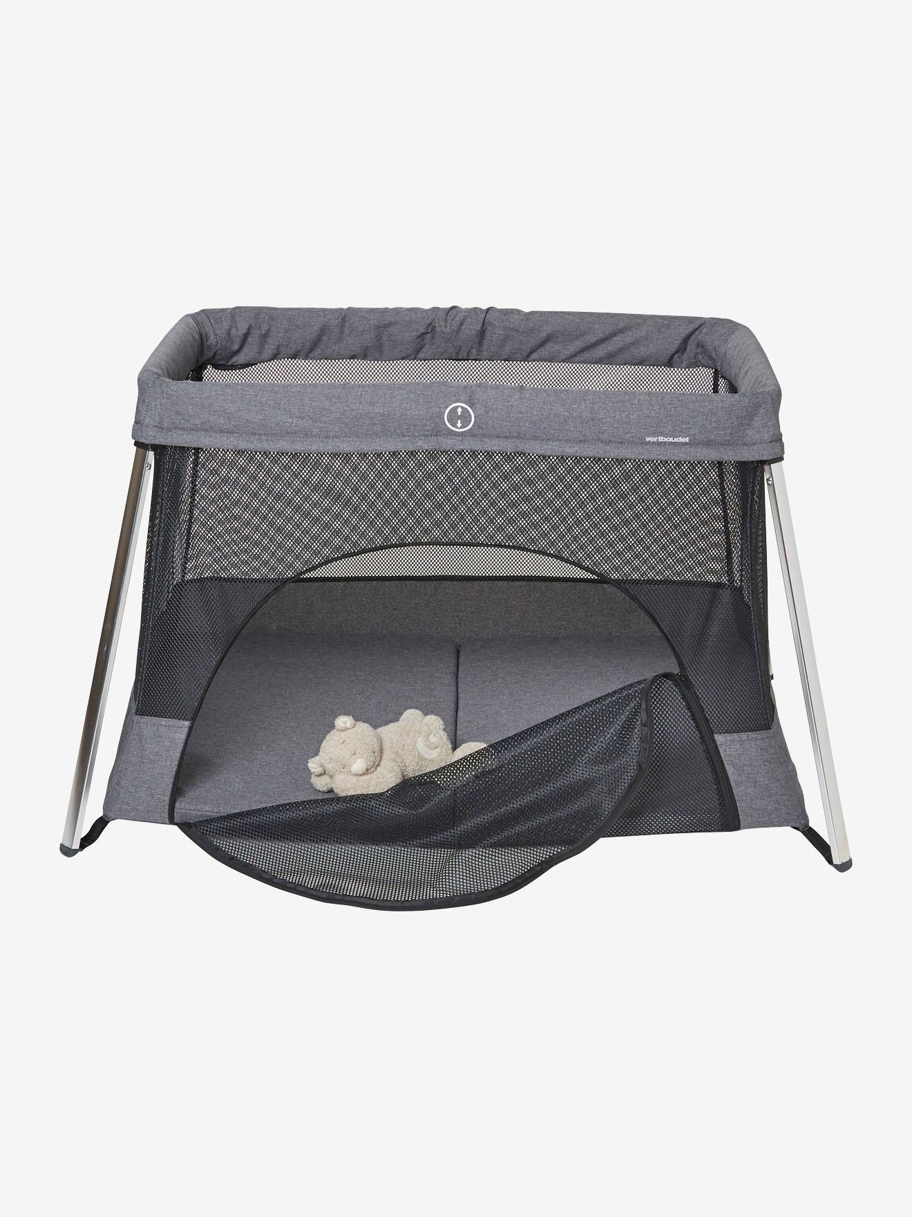 Lit parapluie ultra-léger vertbaudet Lightbed + gris chiné