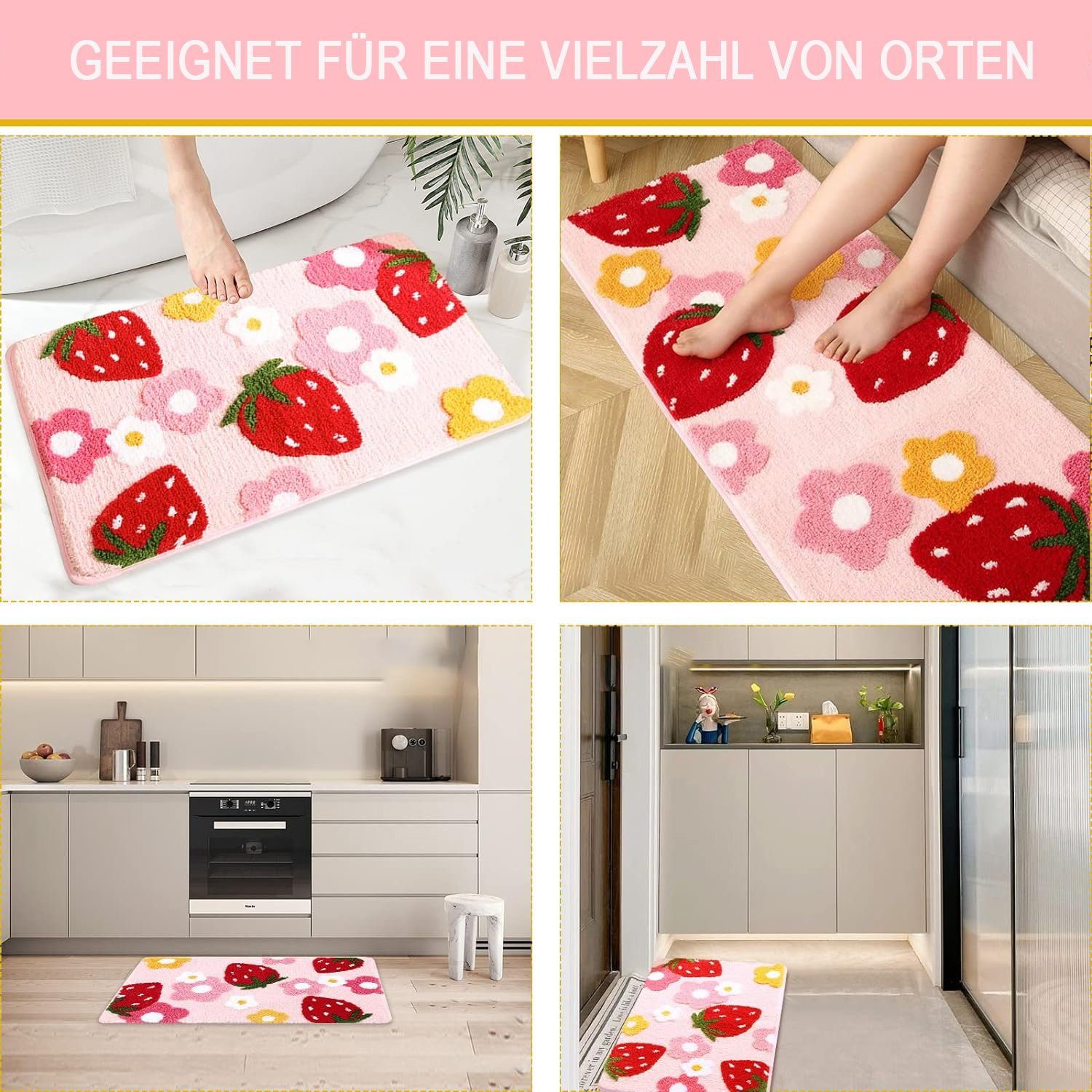 Matratze, Decken, Spannbetttuch, Rutschfester Badezimmerteppich, rosa Heimdekoration, aikidio, aikidio, Haushalt Teppich Schlafzimmer
