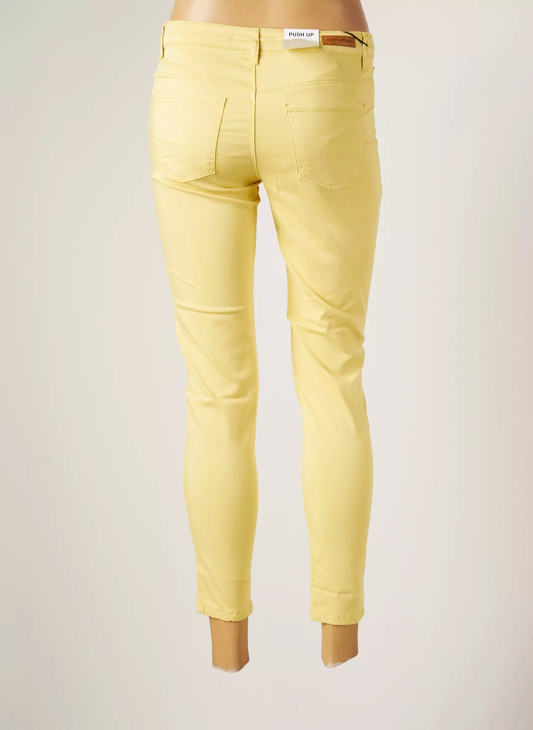 Lcdn Pantalons Slim Femme couleur jaune