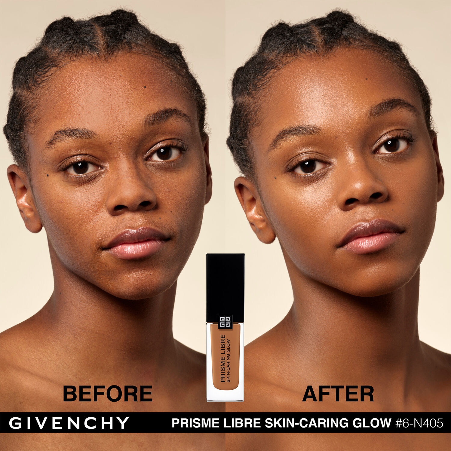 Givenchy Prisme Libre Skin-Caring Glow Fond de Teint Sublimateur de Peau - Eclat & Correction 12h - Hydratation 24h