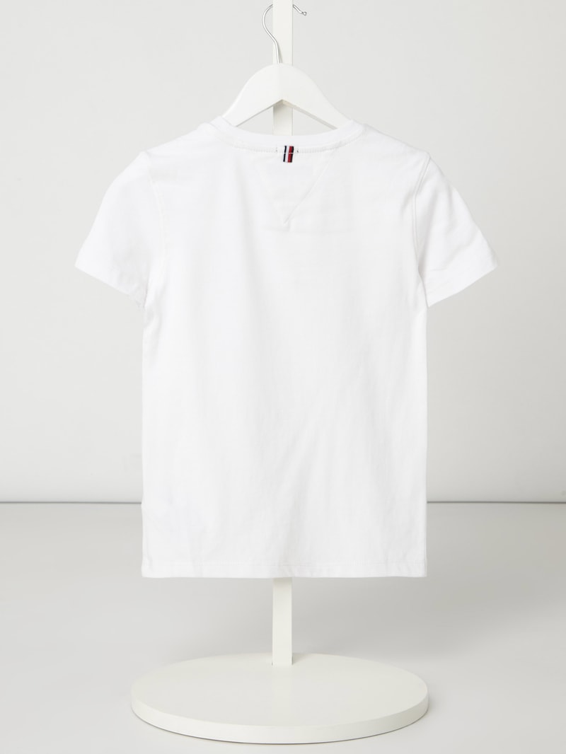 T-Shirt aus Organic Cotton mit Logo-Details in weiß