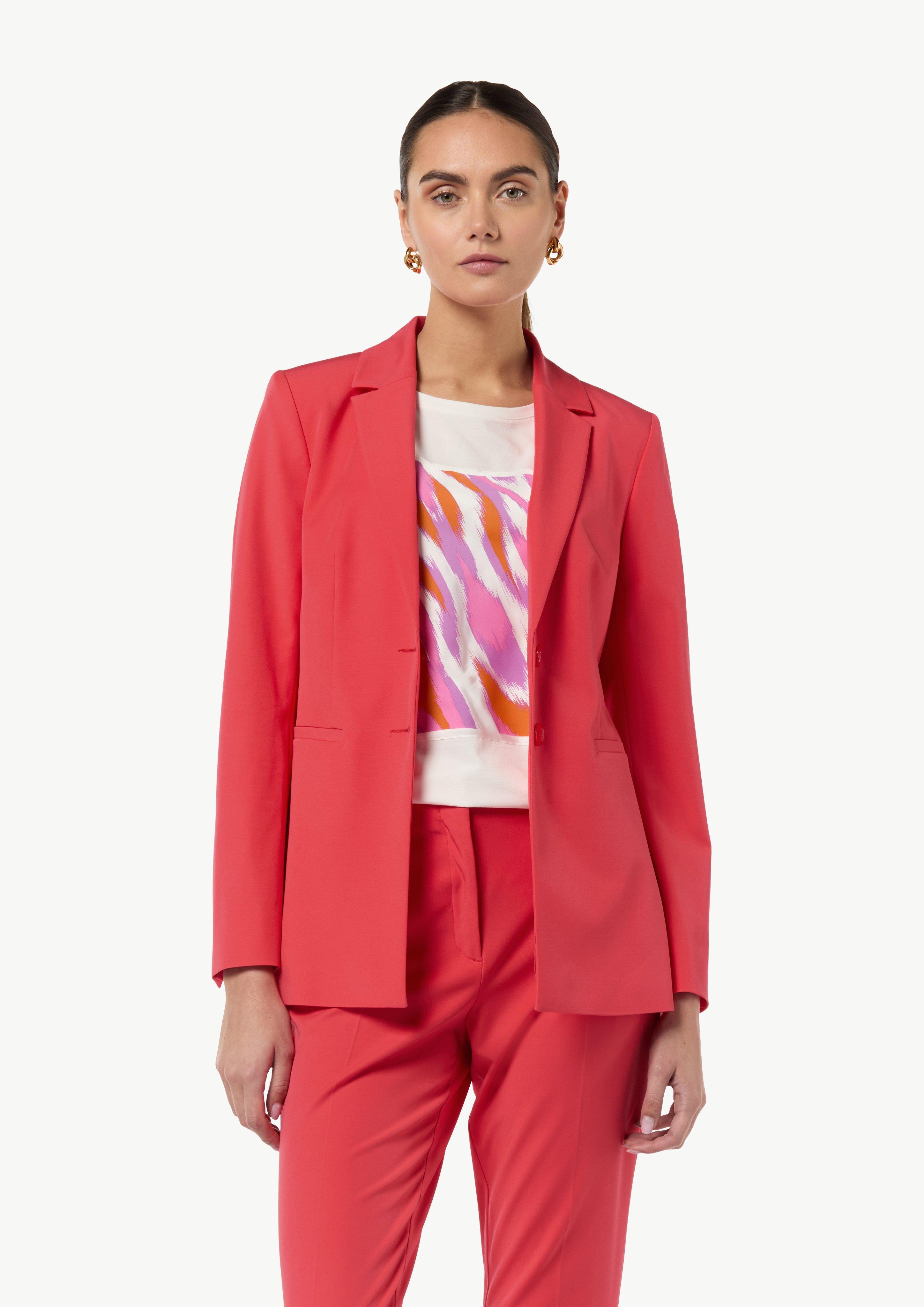 Elastischer, taillierter Blazer aus Viskosemix - pink