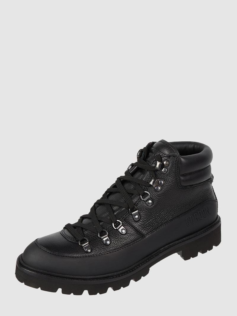 Boots in Leder-Optik Modell 'Ken' in schwarz