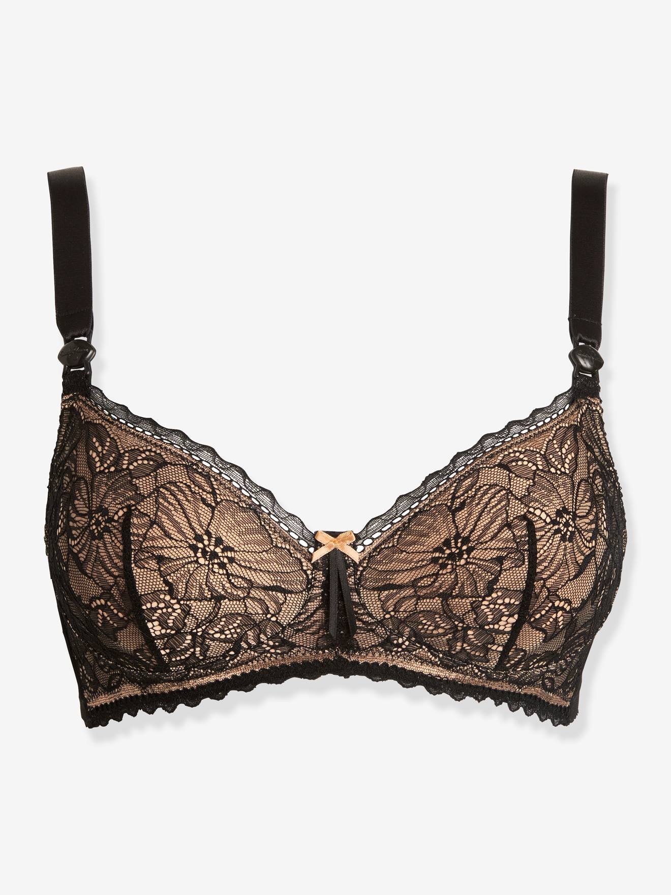 Soutien-gorge de grossesse et d’allaitement Iris CACHE CŒUR sans armatures noir