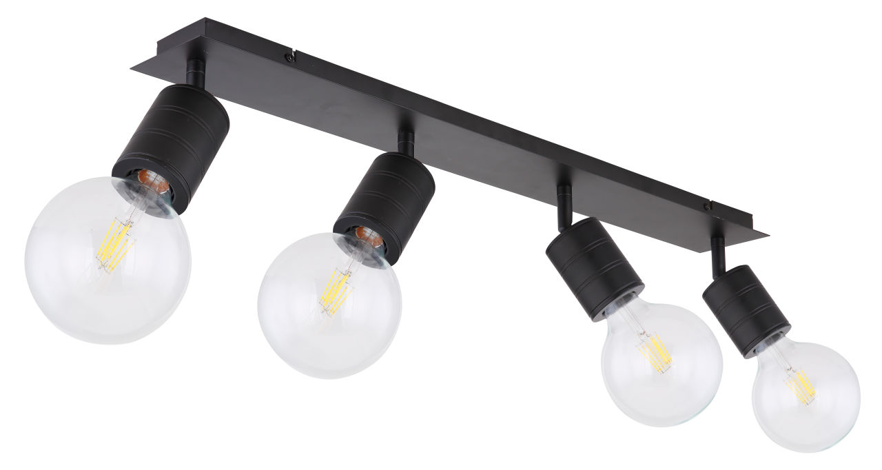 Globo Lighting - HERMINE - Strahler Metall schwarz, 4x E27