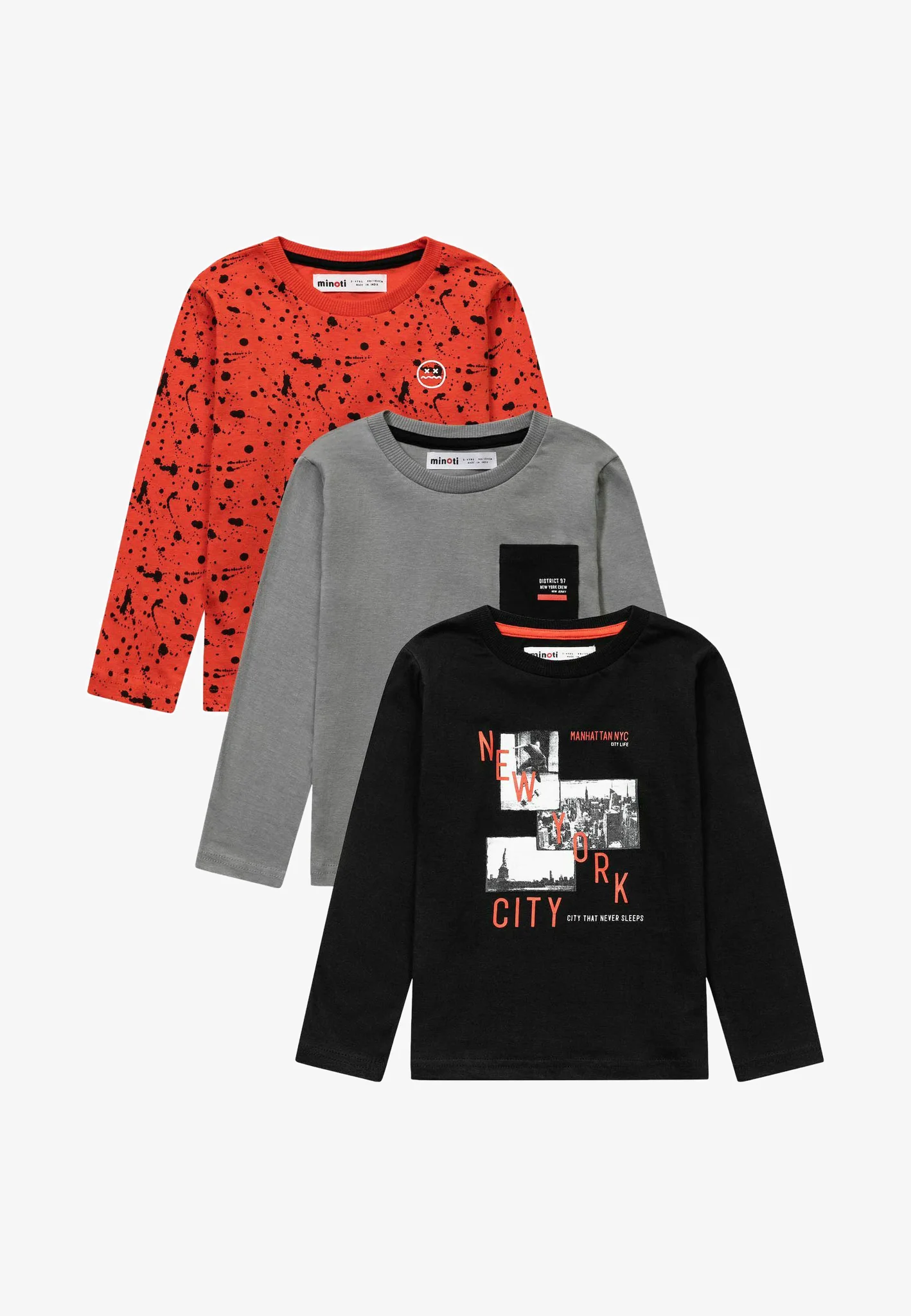 MINOTI PACK DE 3 MANGAS LARGAS - Camiseta de manga larga