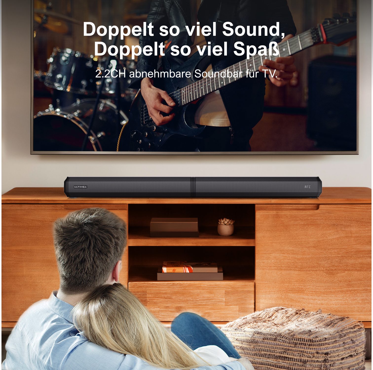 Ultimea Apollo S40 2.2 Soundbar (100 W, Abnehmbar Lautsprecher)