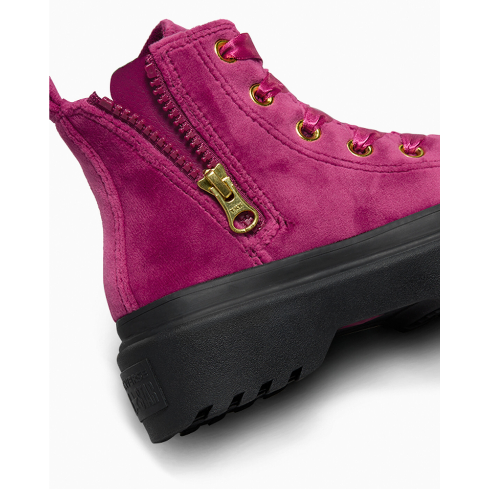 Converse Chuck Taylor All Star Lugged Lift Platform Velvet A05443C / lila