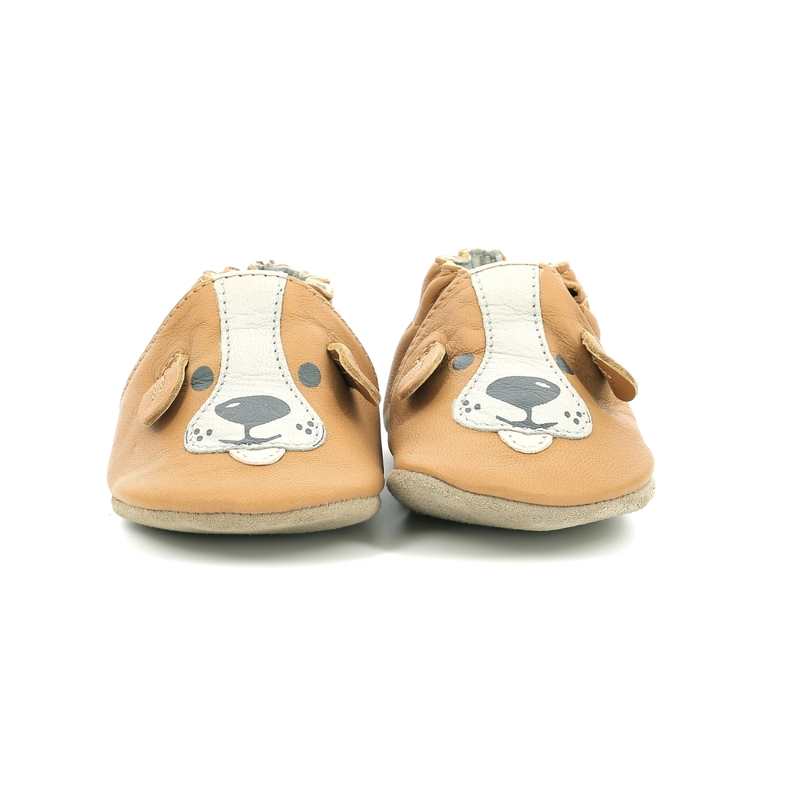 Chaussons cuir tannage vegetal Sweety Dog
