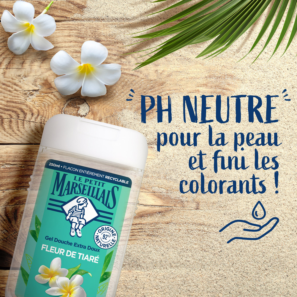 le petit marseillais LE PETIT MARSEILLAIS  DOUCHE EXTRA DOUXFLEUR DE TIARE 250 ML Gel Douche