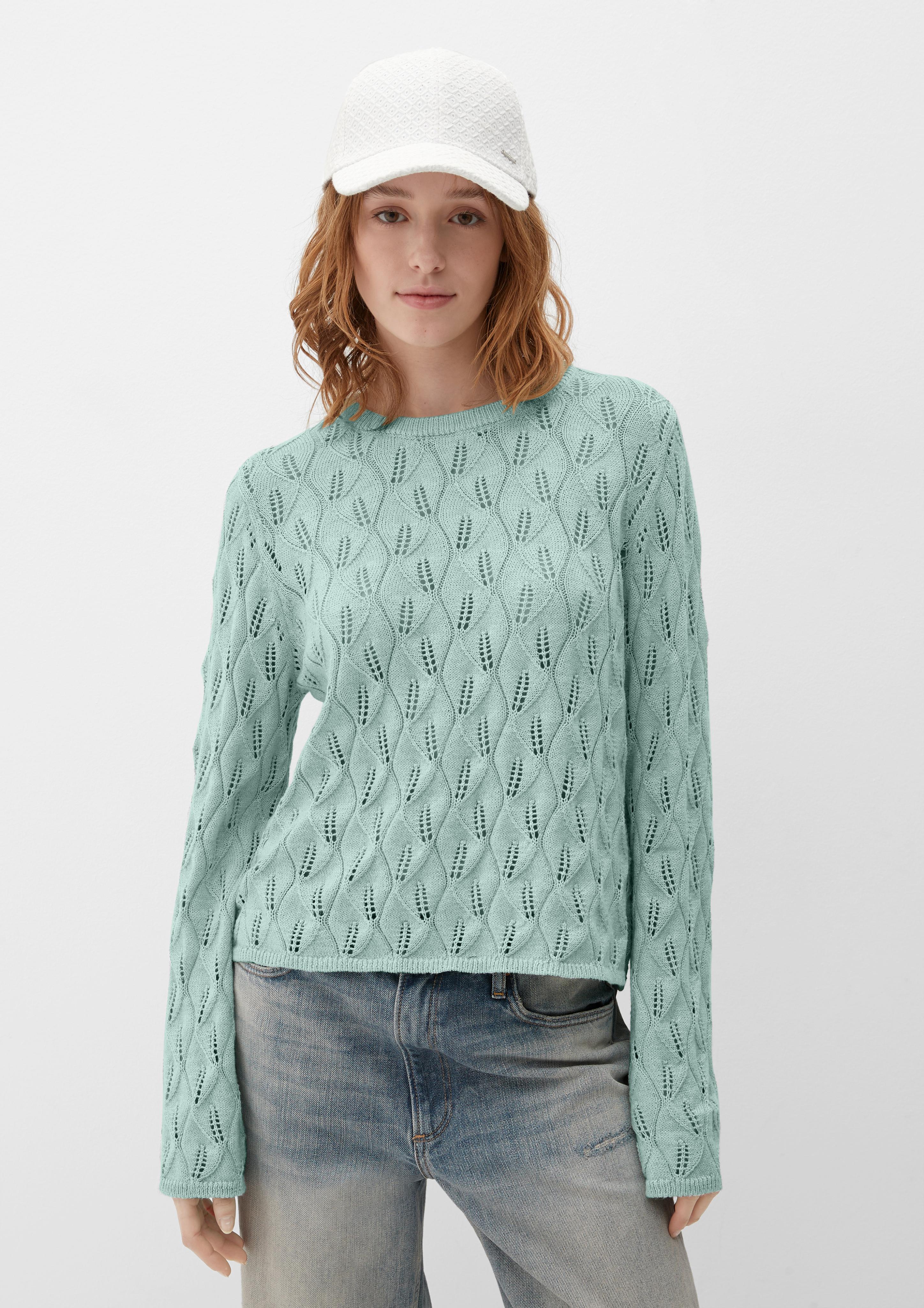 Strickpullover mit Ajourmuster  2127114-60W0
