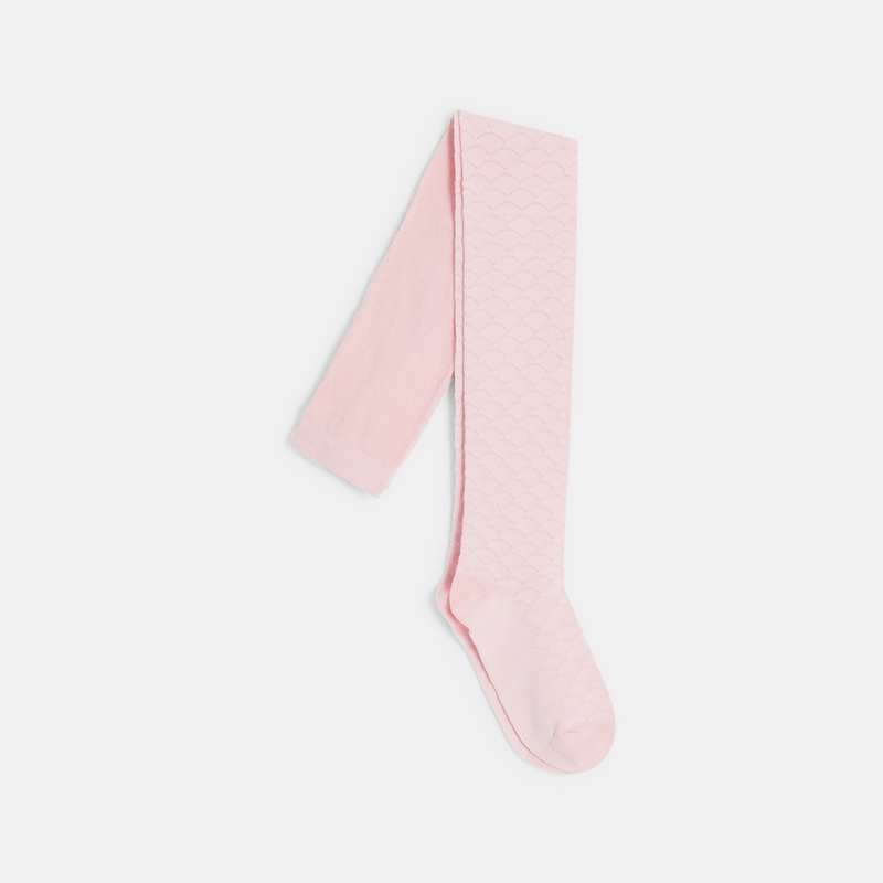Collant en tricot fantaisie roses fille