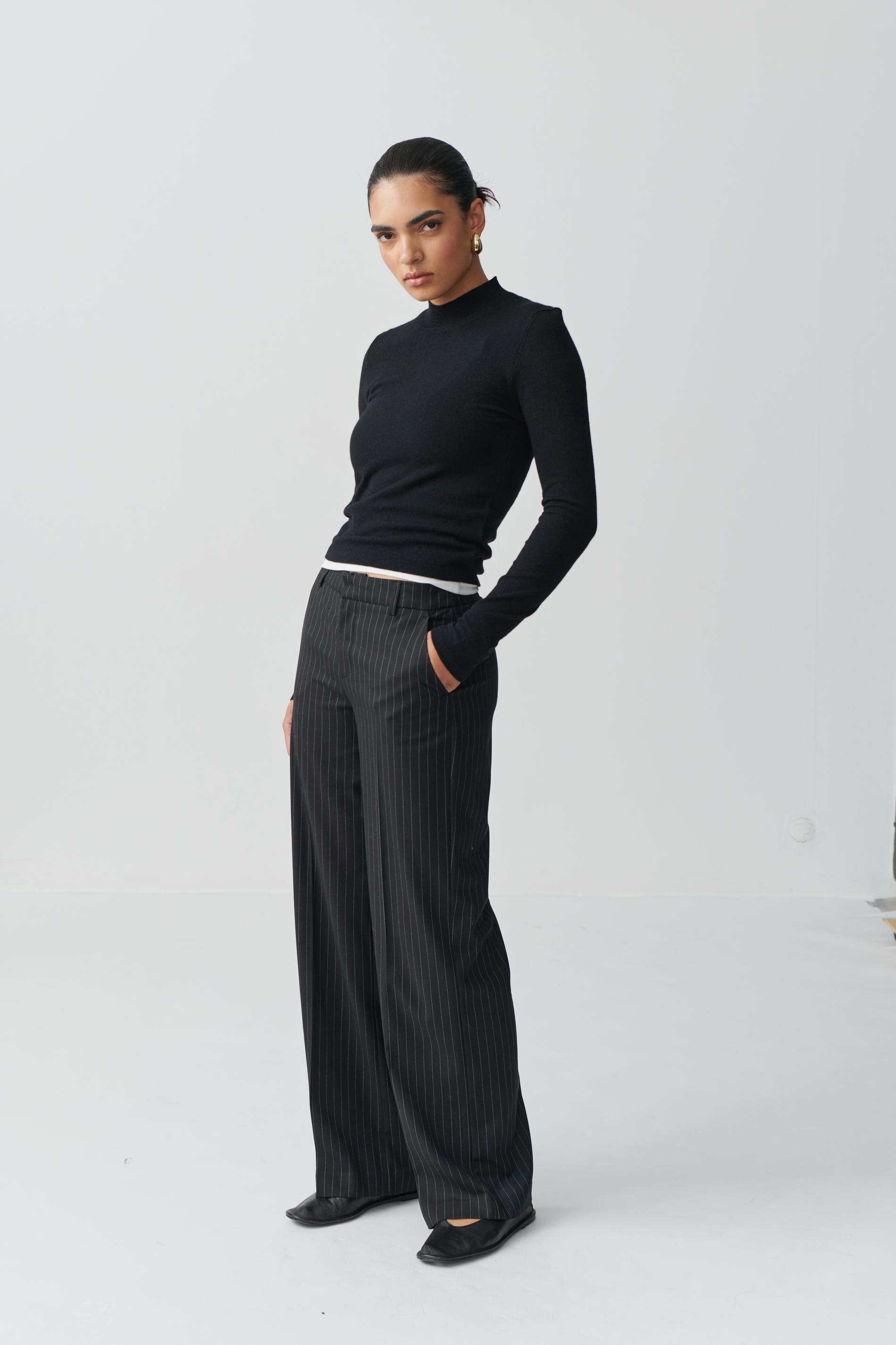 Knitted long sleeve top