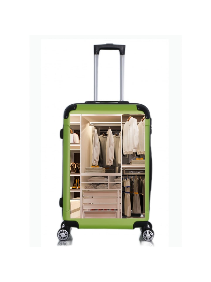 Cheffinger Reisekoffer Koffer 3 tlg Hartschale Trolley Set Kofferset Handgepäck in Grün günstig kaufen onesize