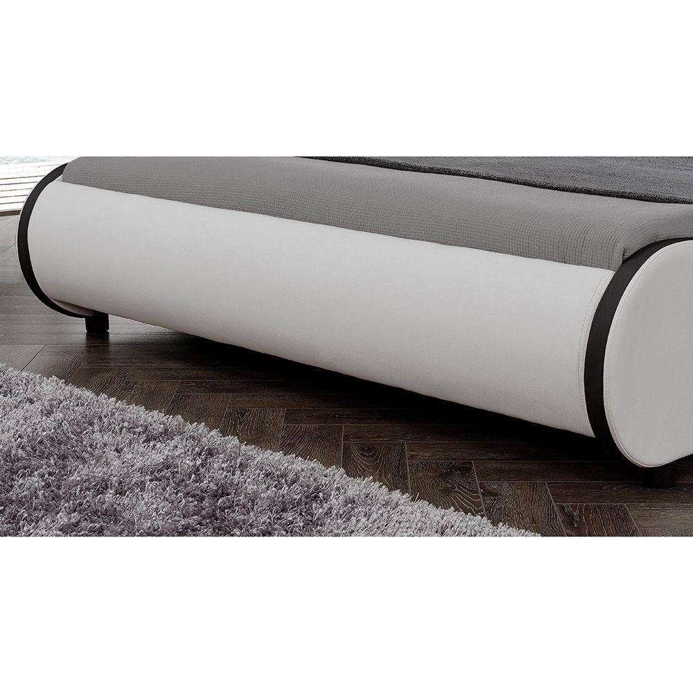 Corium Polsterbett, Valencia Kunstleder mit LED Beleuchtung Weiß 140x200cm