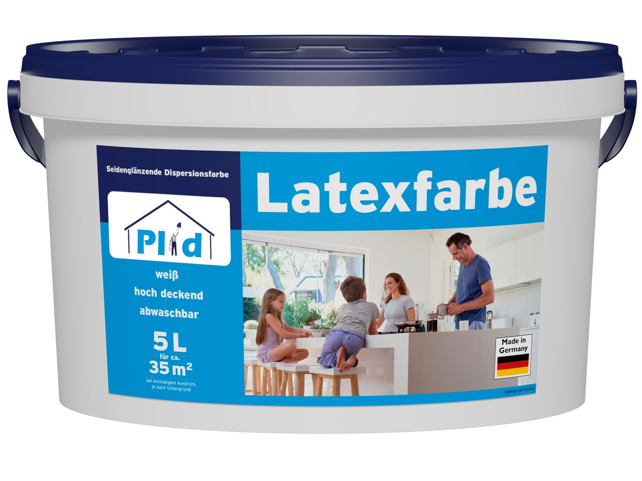 Plid Premium Latexfarbe abwaschbare Wandfarbe Küchenfarbe Weiß
