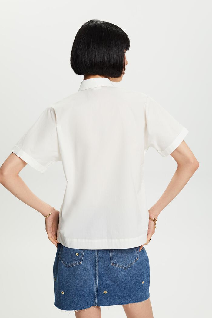 Kurzärmliges Hemd aus Baumwoll-Popeline