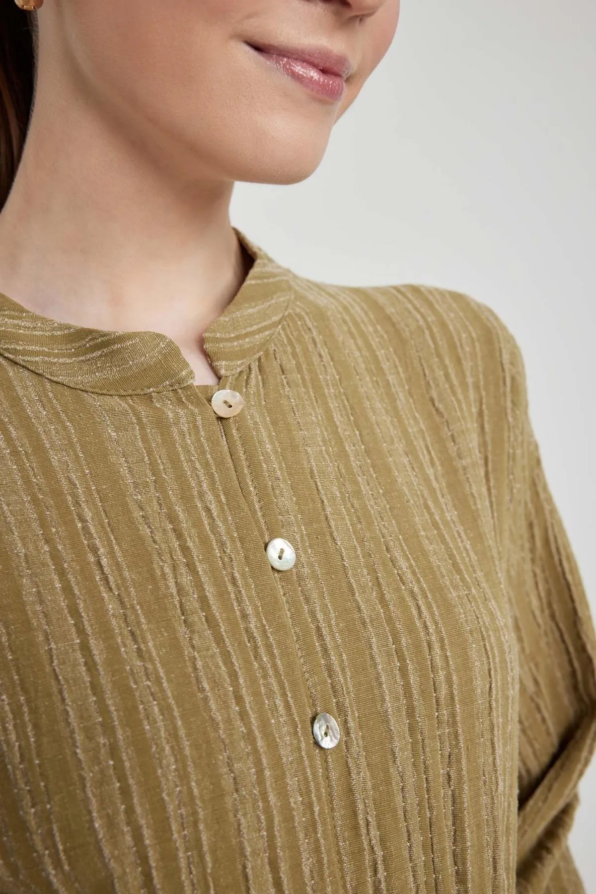DeFacto  Langärmliges Kleid aus Musselin mit Richterkragen