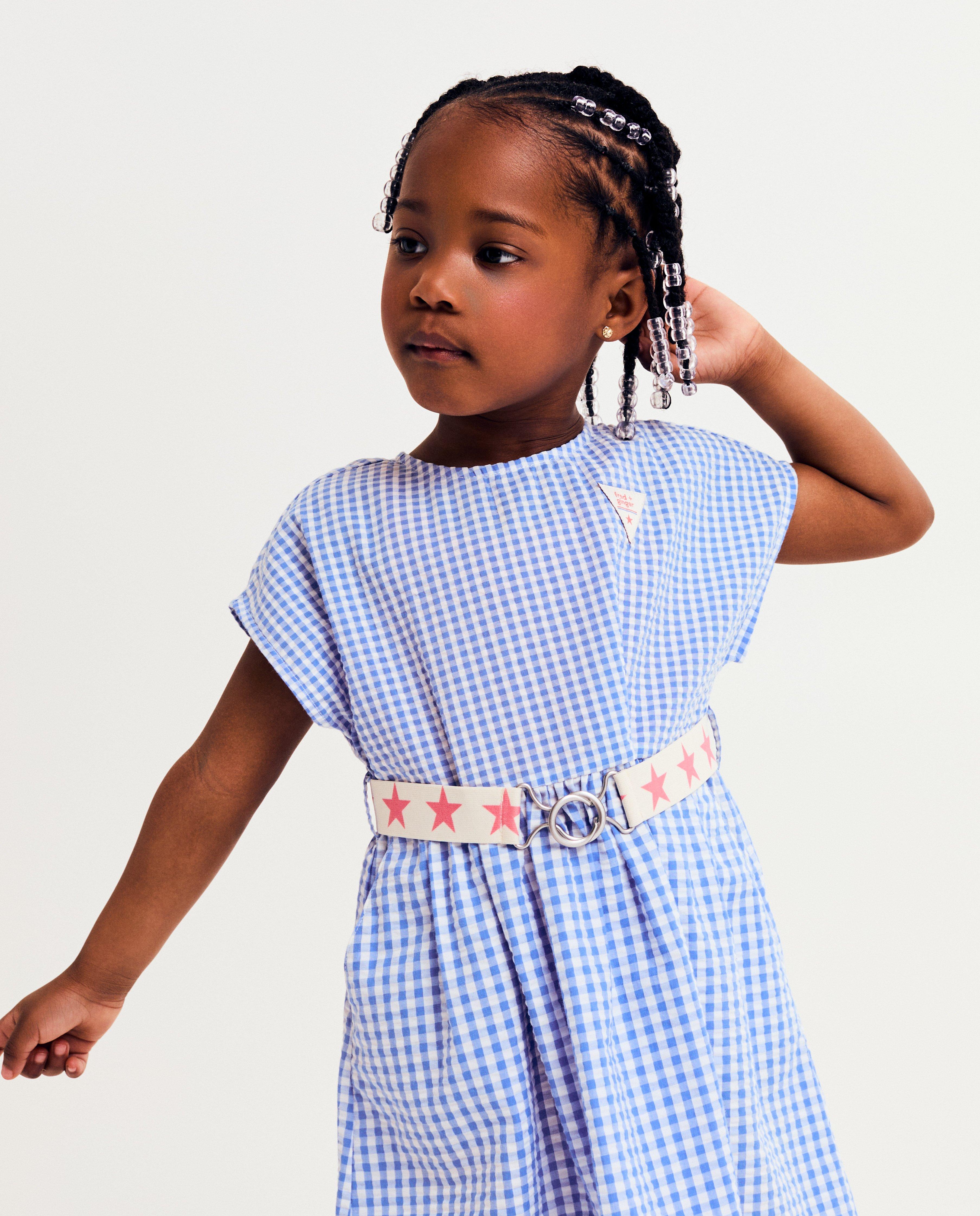 Rochie texturată Fred + Ginger, 92-134 albastră