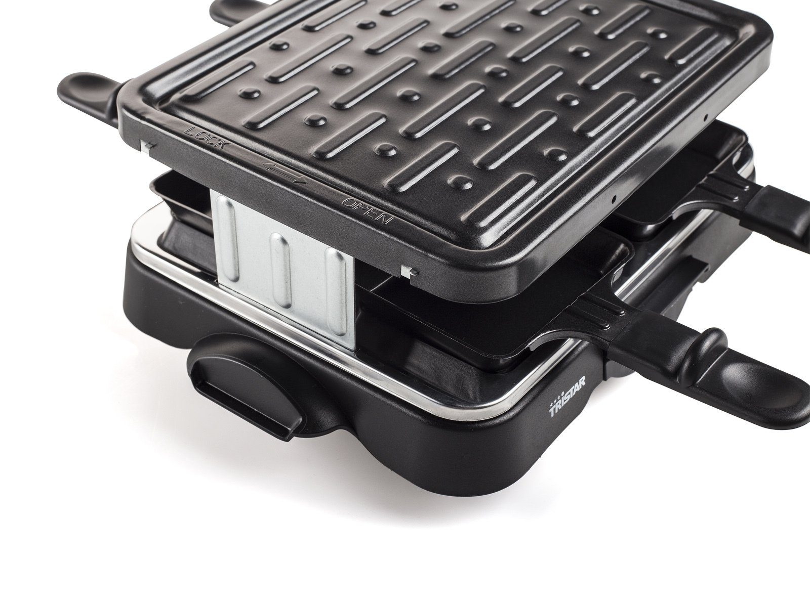 Tristar Raclette, 500 W, Mini elektrischer Tischgrill eckig für 2-4 Personen, Raclet Gerät