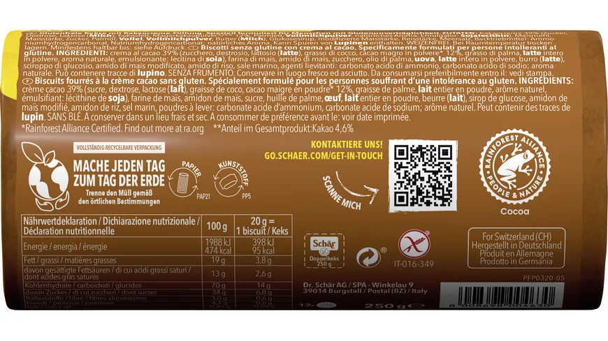 Schär Doppelkeks - glutenfrei 250 g