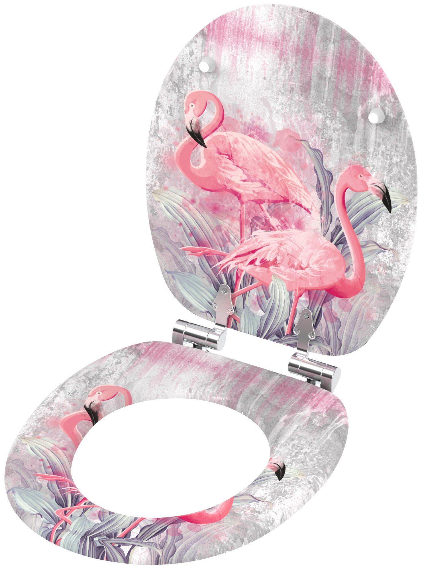 Sanilo WC-Sitz Flamingo, mit Absenkautomatik, BxL: 37,7 x 42,0 - 47,0 cm