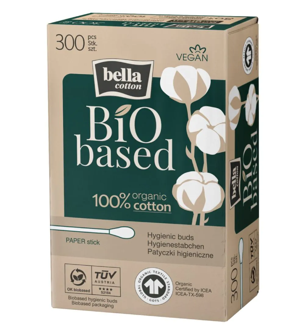 Χάρτινα στικ Bella Cotton BIO-Based 300 τεμ.