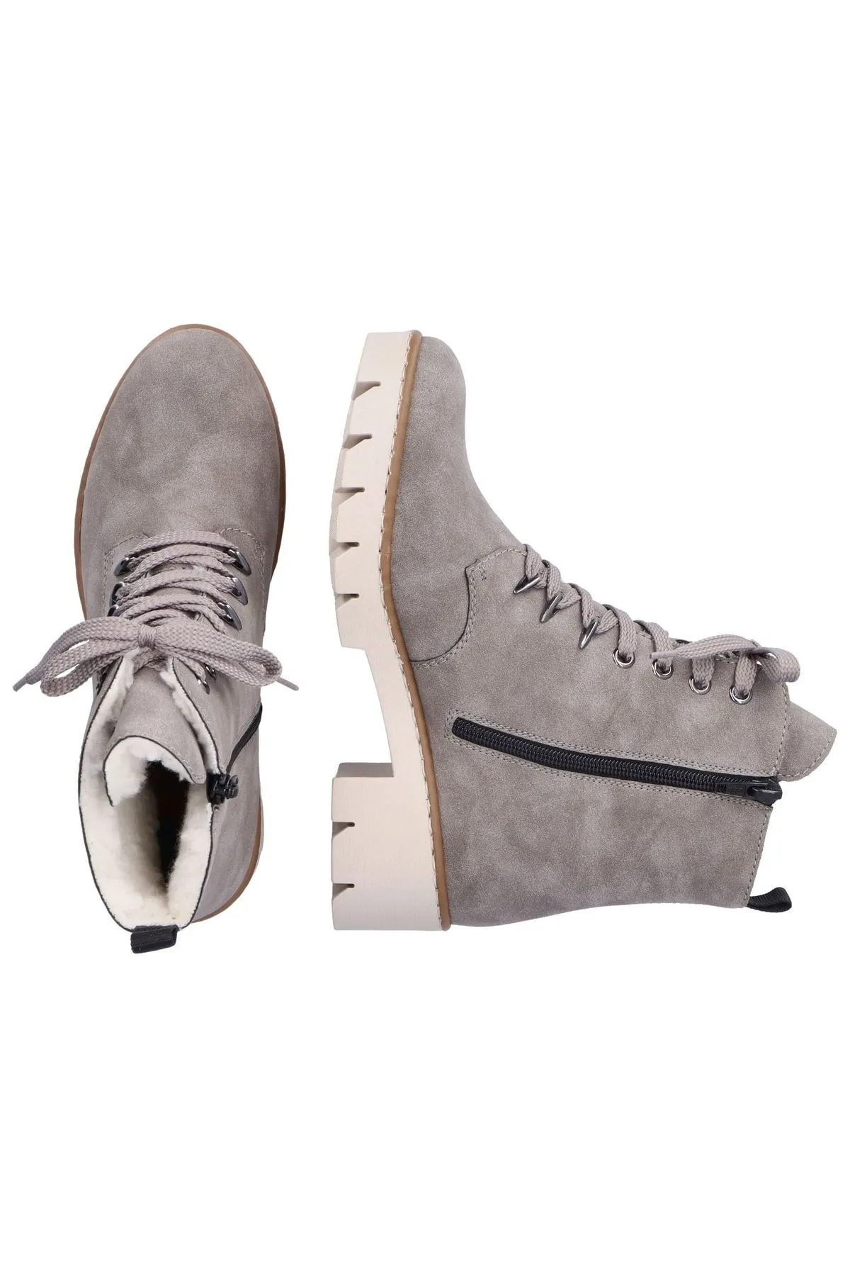 Rieker  Stiefelette - Grau - Blockabsatz