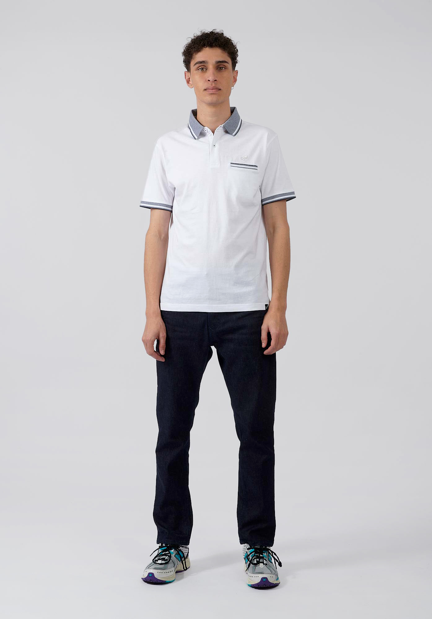 CHUN   Polo blanc Homme en 100% coton