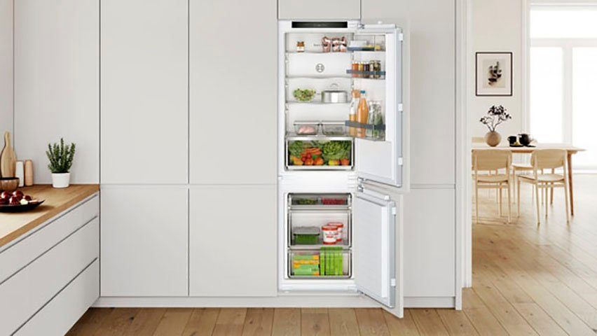 BOSCH Einbaukühlgefrierkombination Serie 4 KIV86VFE1, 177,2 cm hoch, 54,1 cm breit