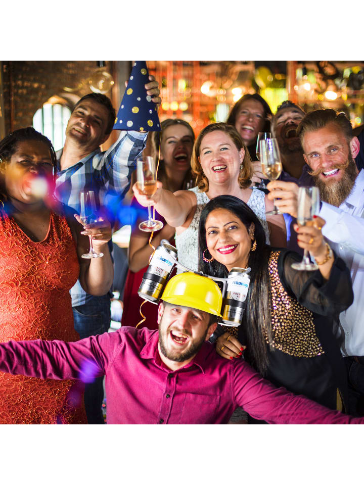 relaxdays 10x Party-Trinkhelm in Gelb günstig kaufen onesize